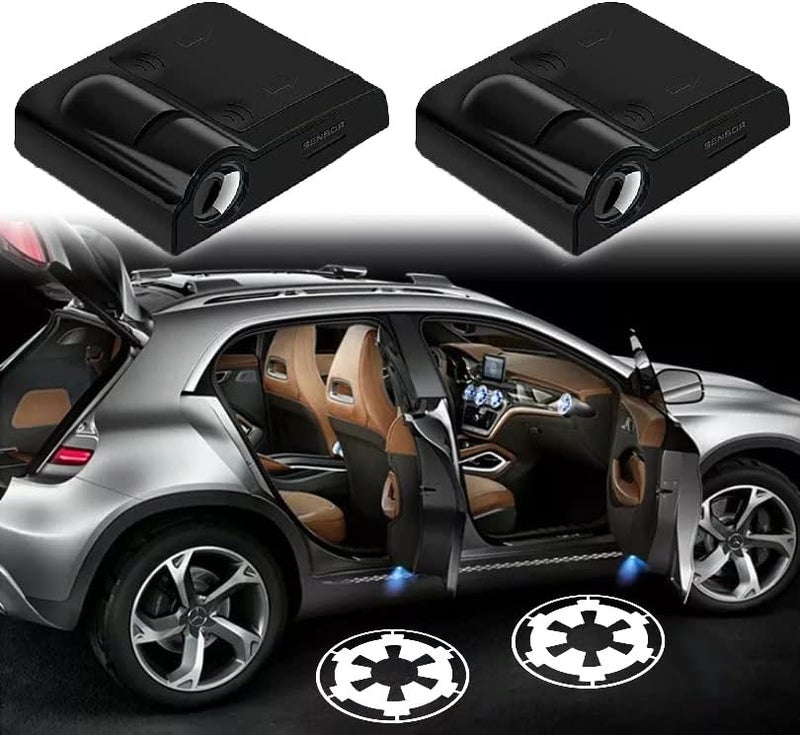 DmStore 2pcs 3D Magnetic Car Door Step LED Welcome Logo Shadow Ghost Light Projector Lamp fits All Car Models (Emblem2) by - Image 2